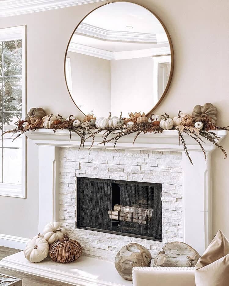 Earth Tone Fall Mantel