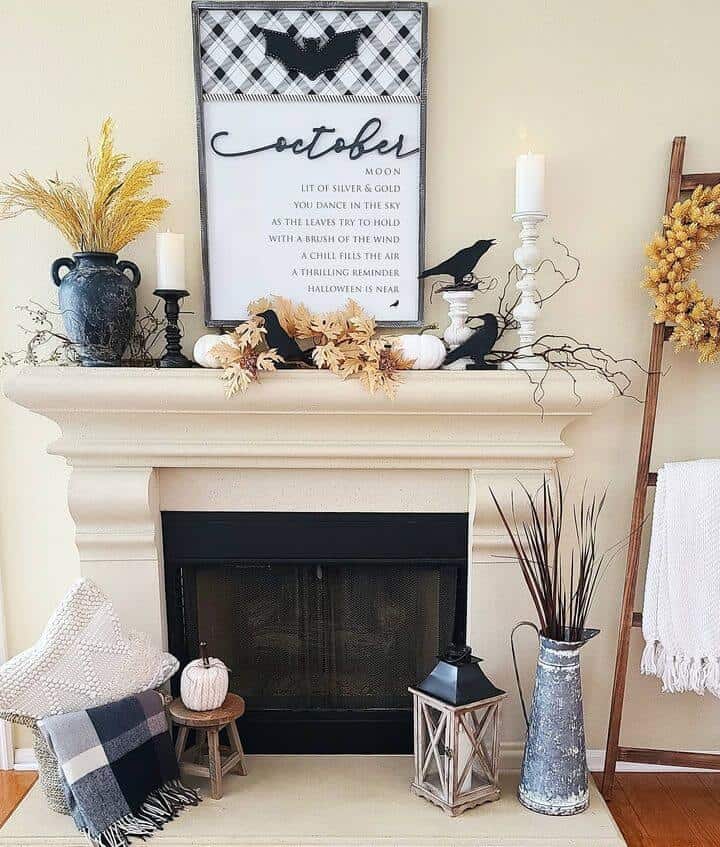 Fall Farmhouse Mantel