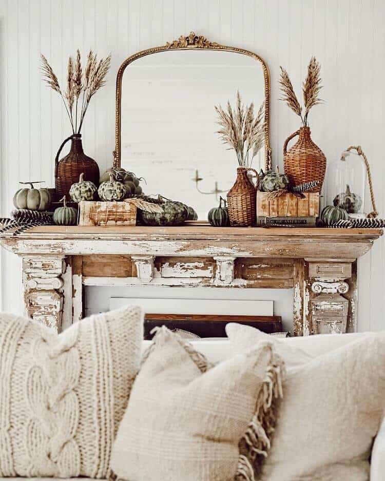 Foraged Fall Mantel