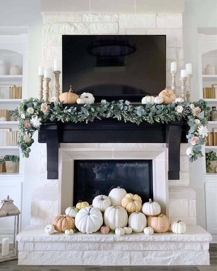 Pastel Fall Mantel