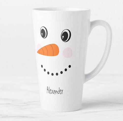 Snowman Face Personalized Coffee Mug - Christmas Gifts for Coworkers