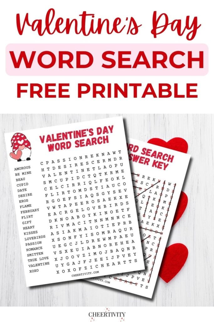 Free Printable Valentine’s Day Word Search