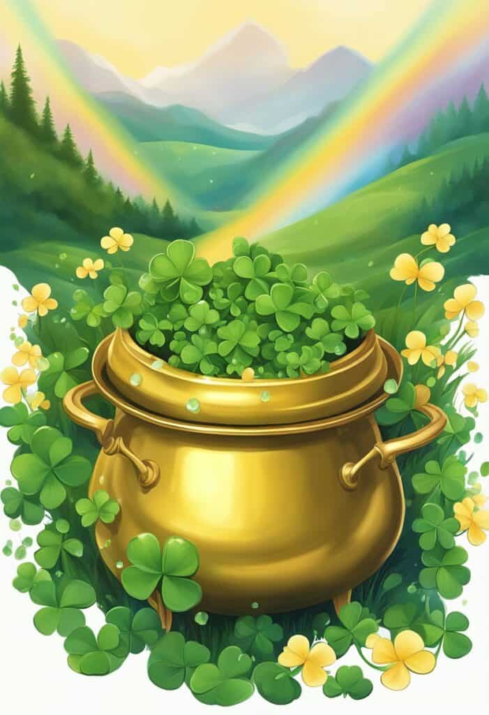 Pot of Gold Under A Rainbow