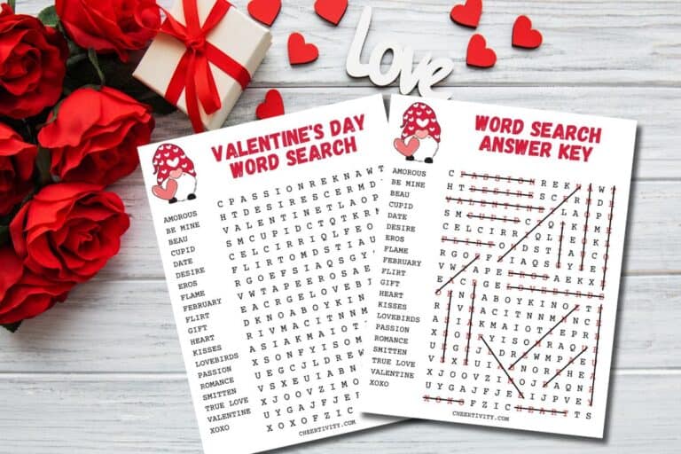 Free Printable Valentine’s Day Word Search