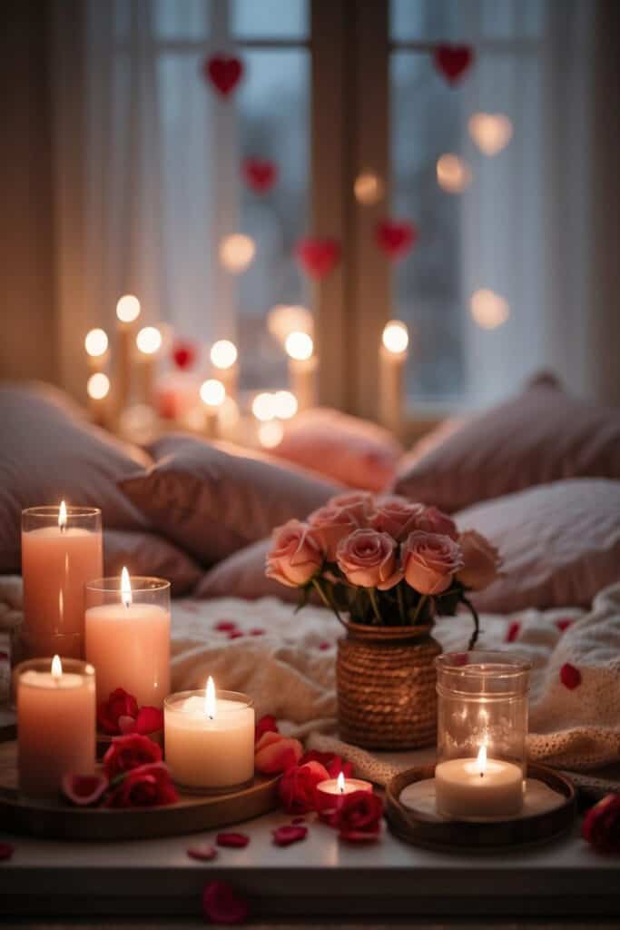 Romantic Valentine's Day Candles Aesthetic