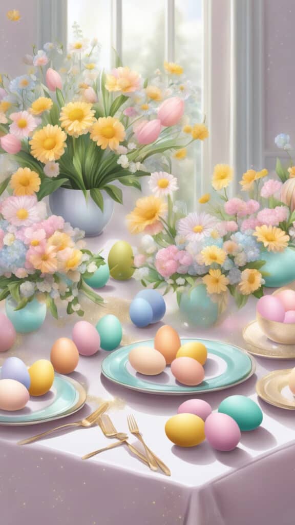 Easter Glitter Tablescape