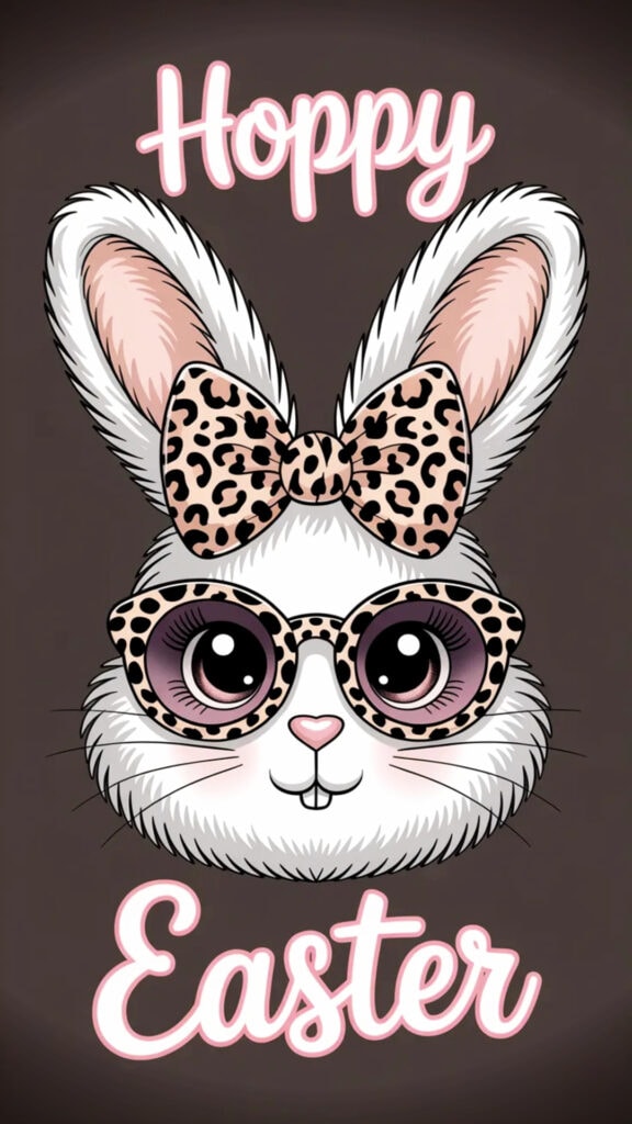 Hoppy Easter Hipster Bunny