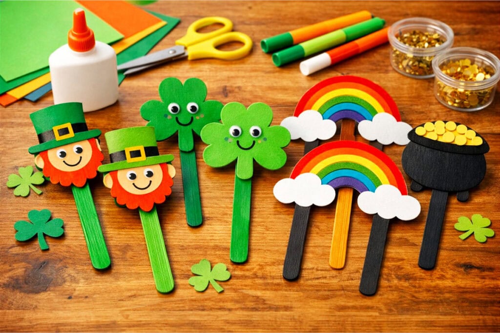 Rainbow Craft Stick Puppets