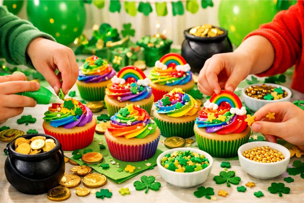 Rainbow Cupcake Decorating