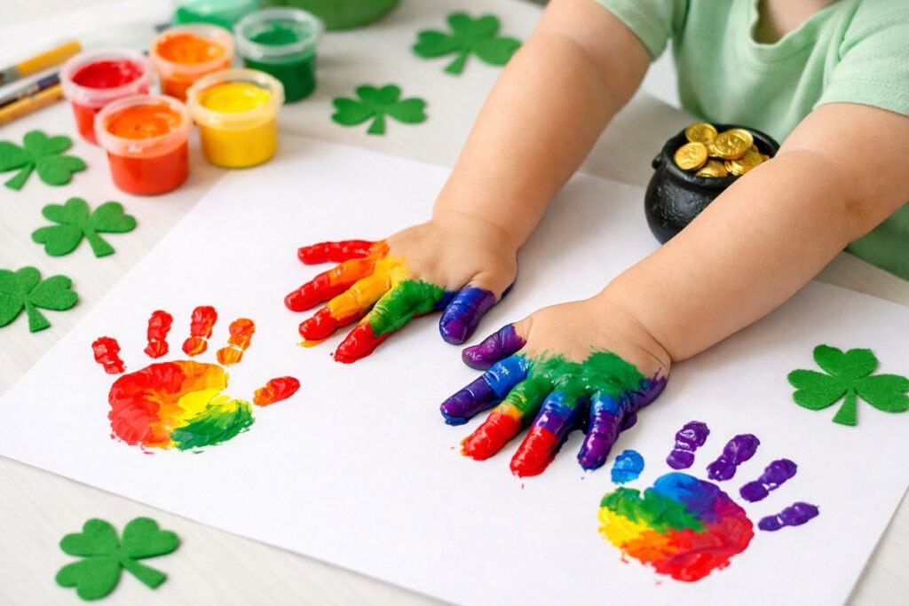 Rainbow Handprint Art