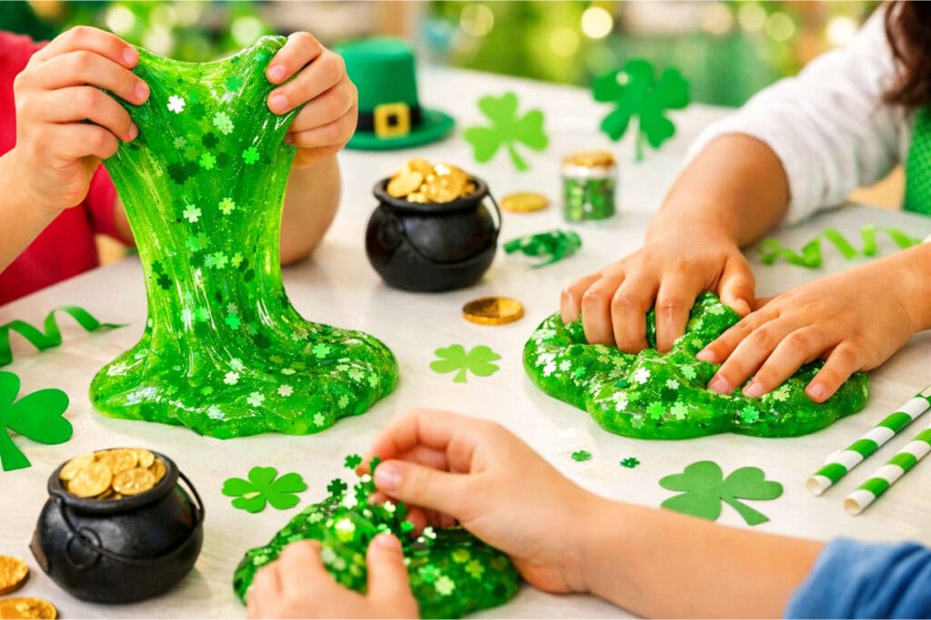 Shamrock Slime Making