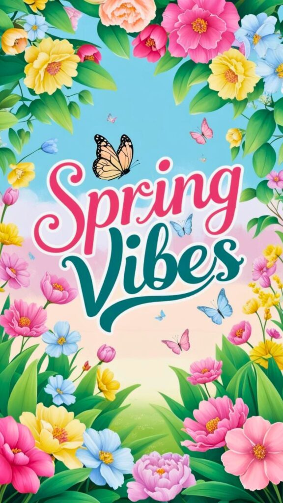 Spring Vibes Phone Background