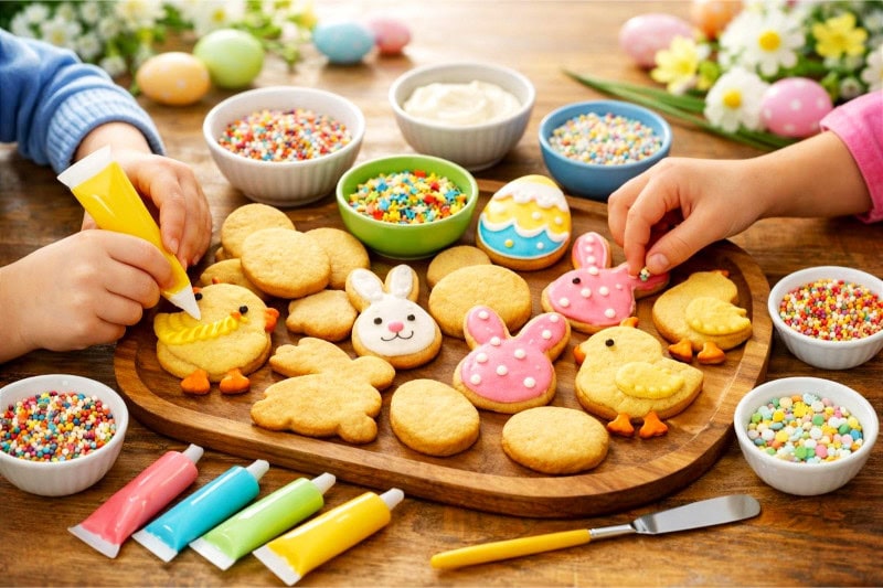 Decorate Your Own Easter Cookies with sprinkles and icing