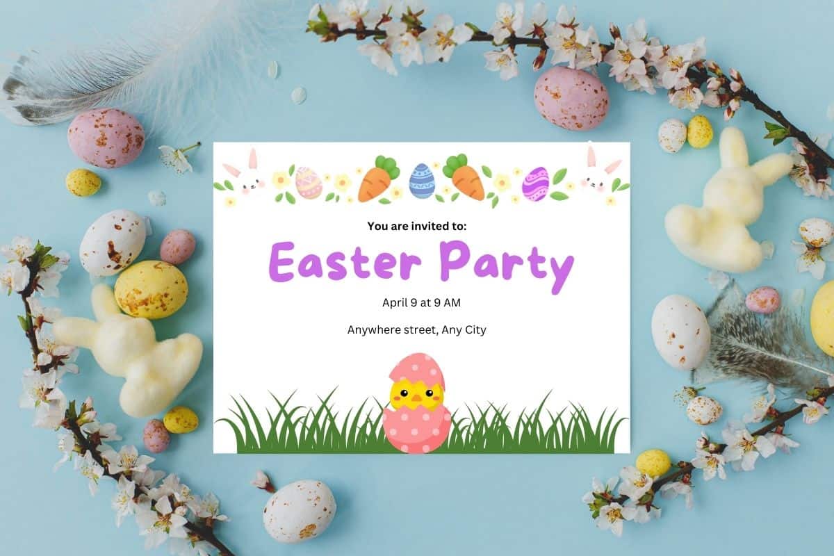 Easter School Party Invitation