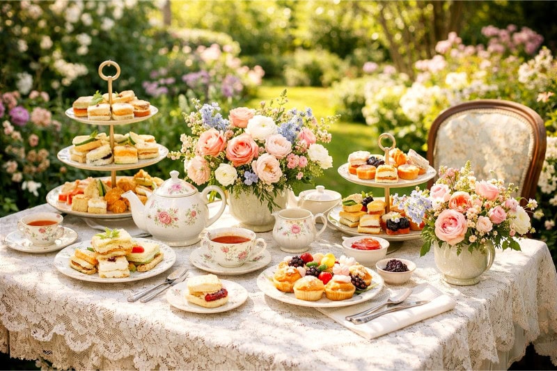 Garden Tea Party with Floral Decor