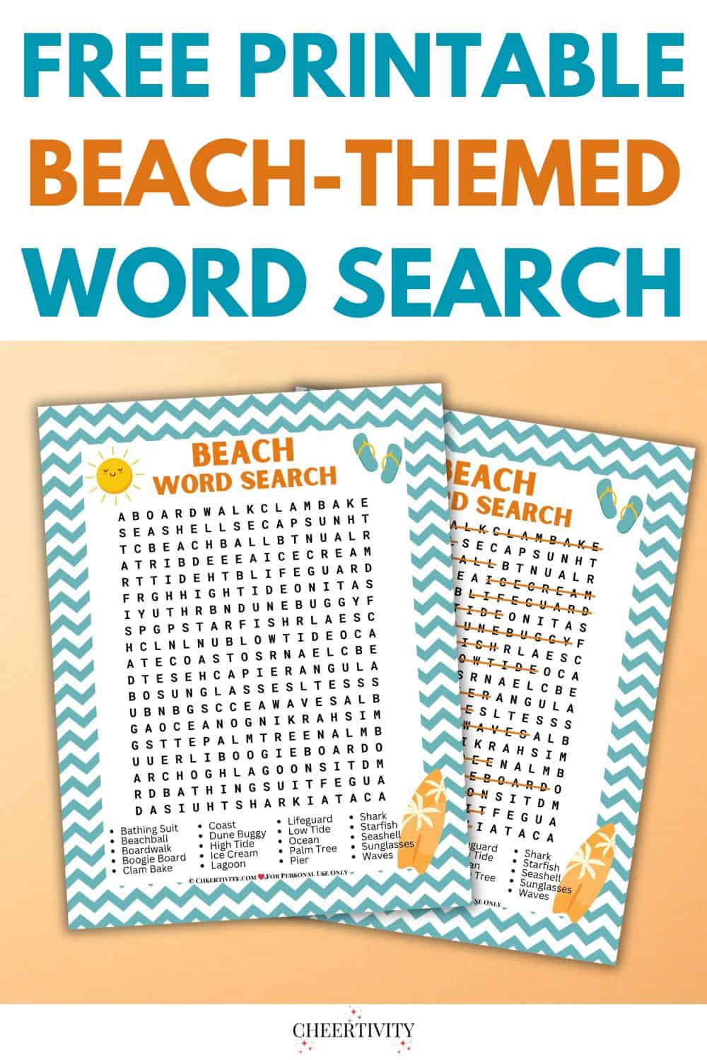 Free Printable Beach-Themed Word Search