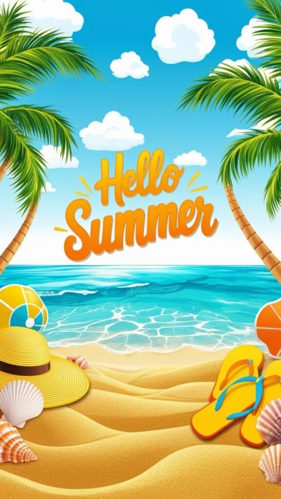 Hello Summer Phone Wallpaper 1