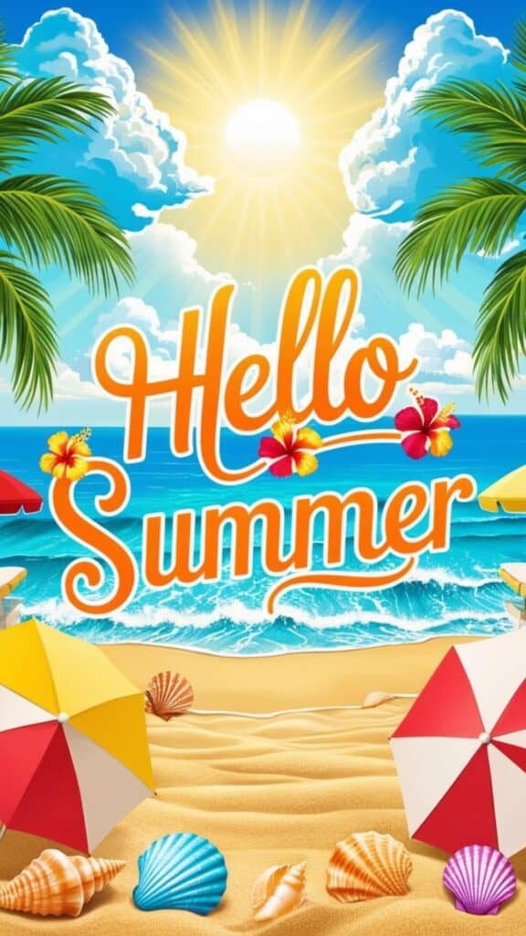 Hello Summer Phone Wallpaper 2
