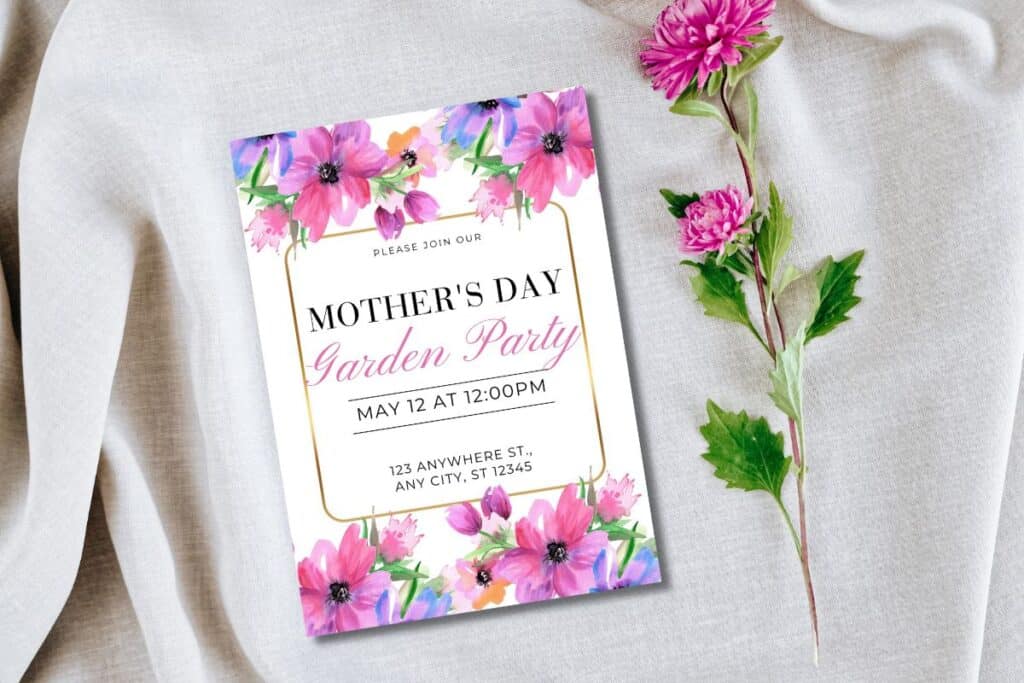 Mother's Day Garden Party Invitation
