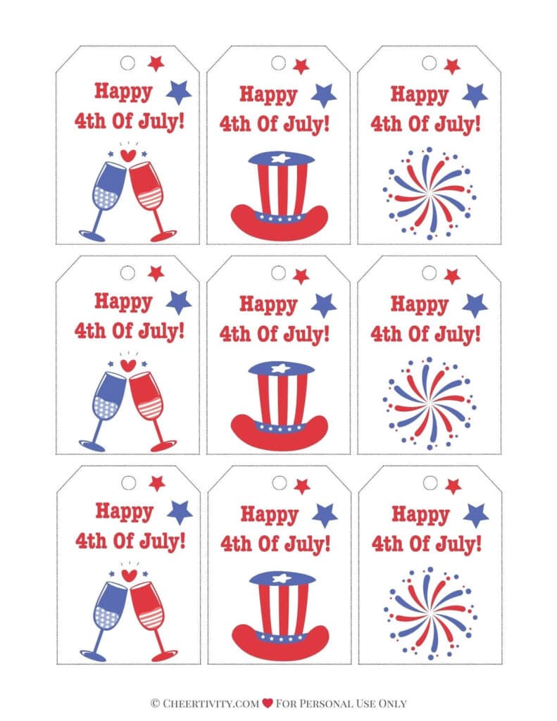 Printable 4th Of July Gift Tags 2