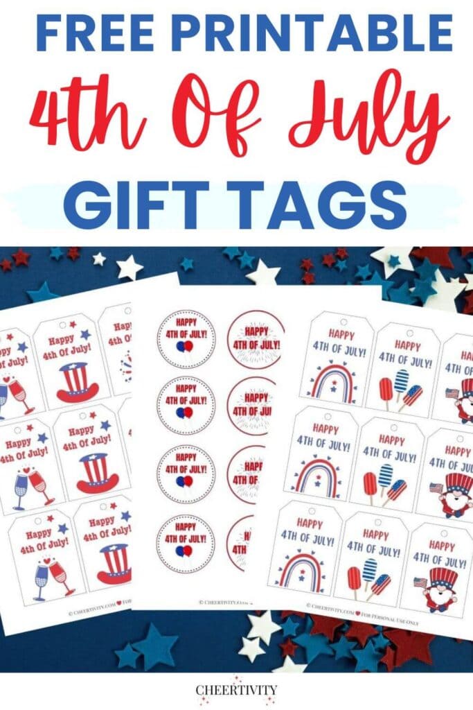 Printable 4th Of July Gift Tags pin