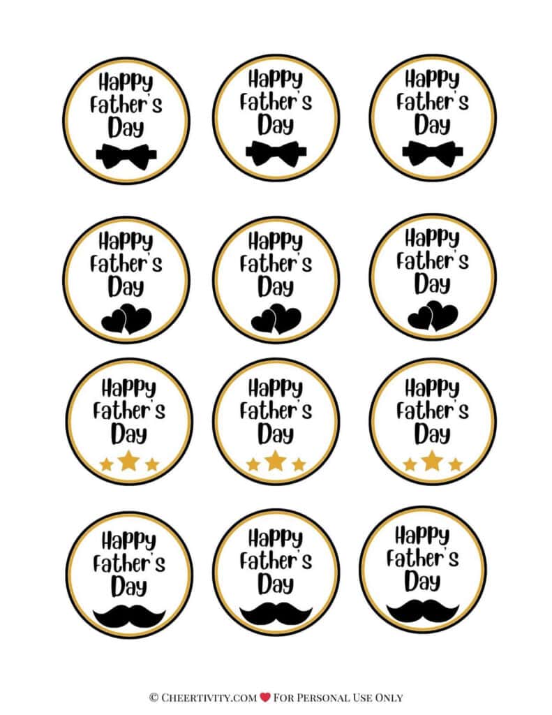 Printable Father's Day Cupcake Toppers 3