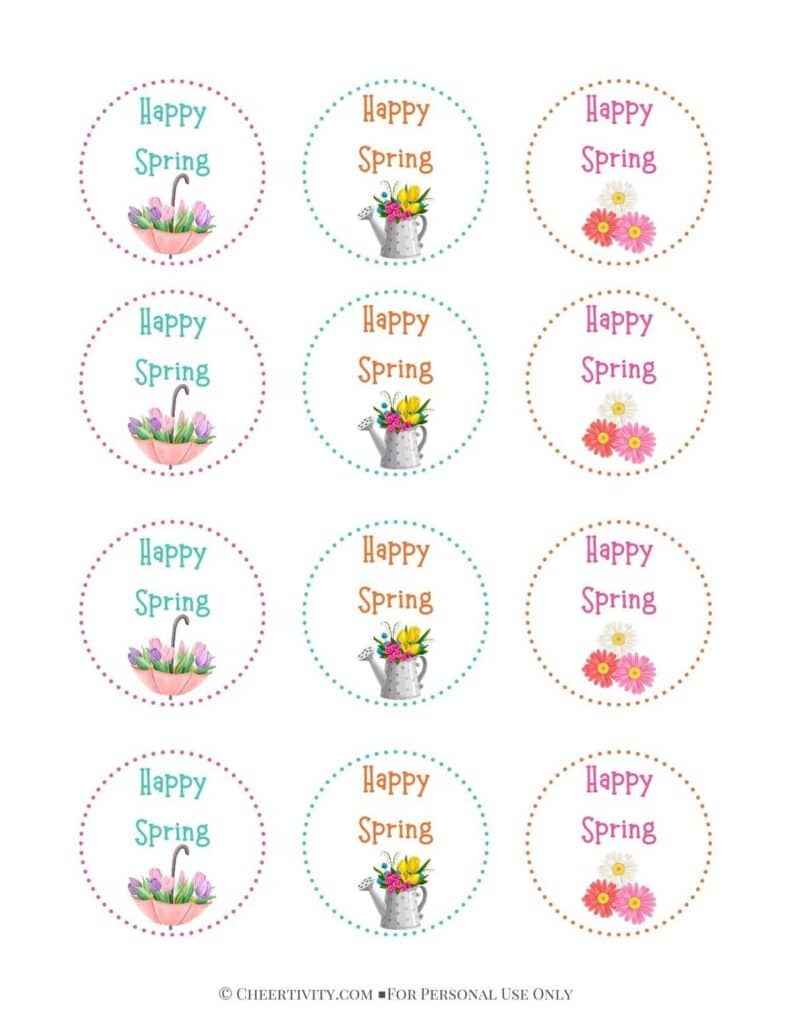 Printable Happy Spring Gift Tags 3