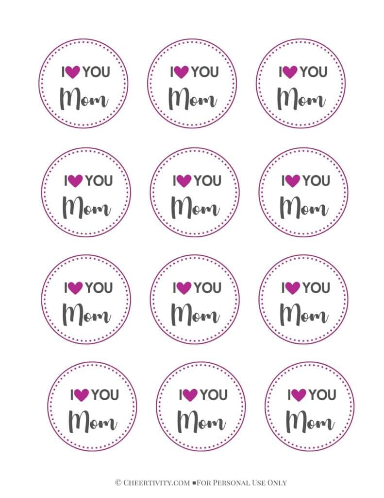 Free Printable Mother's Day Cupcake Toppers | Cheertivity