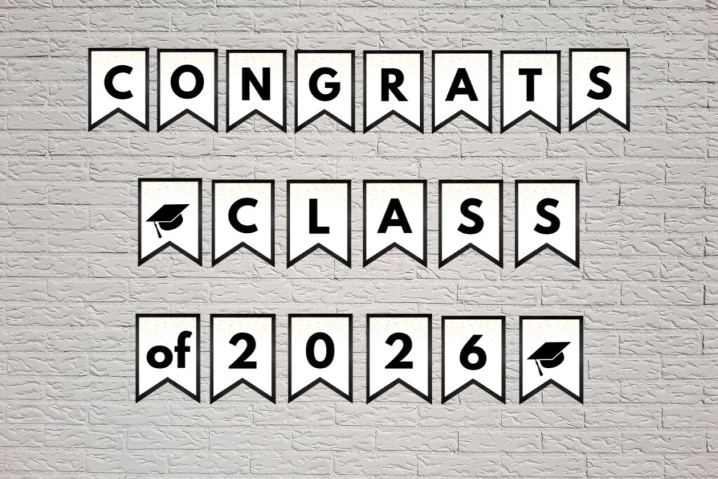 2026 Free Printable Graduation Banner