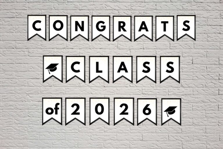 2026 Free Printable Graduation Banner