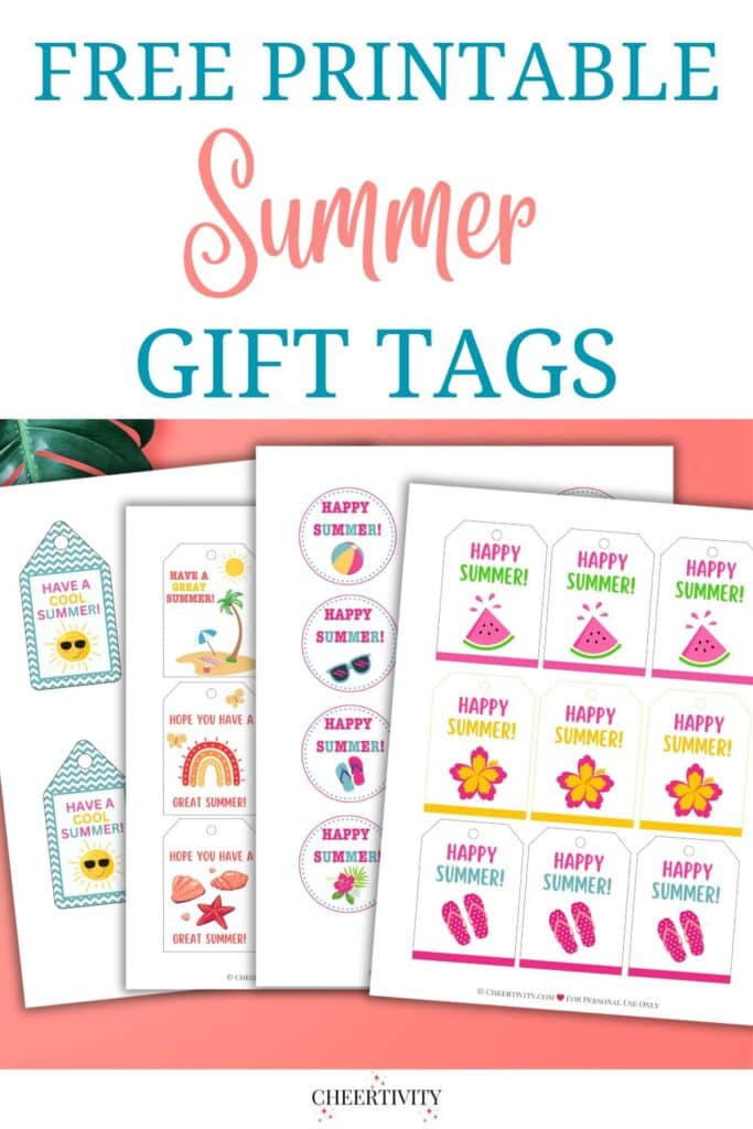 Free Printable Summer Gift Tags Pin