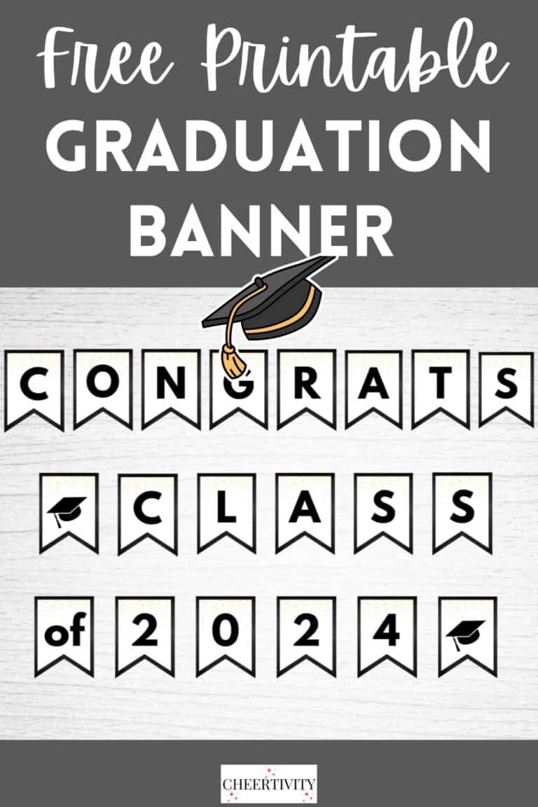 Free Printable Graduation Banner | Cheertivity