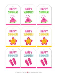 Free Printable Summer Gift Tags | Cheertivity