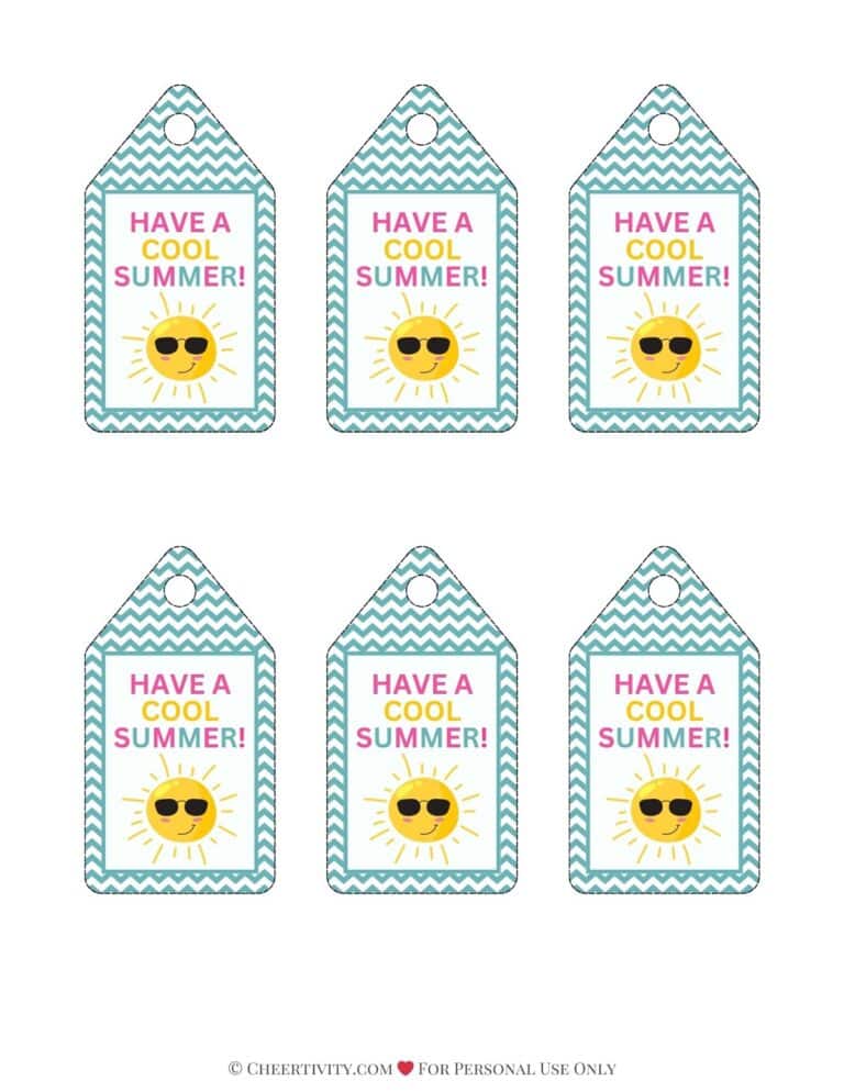 Free Printable Summer Gift Tags | Cheertivity