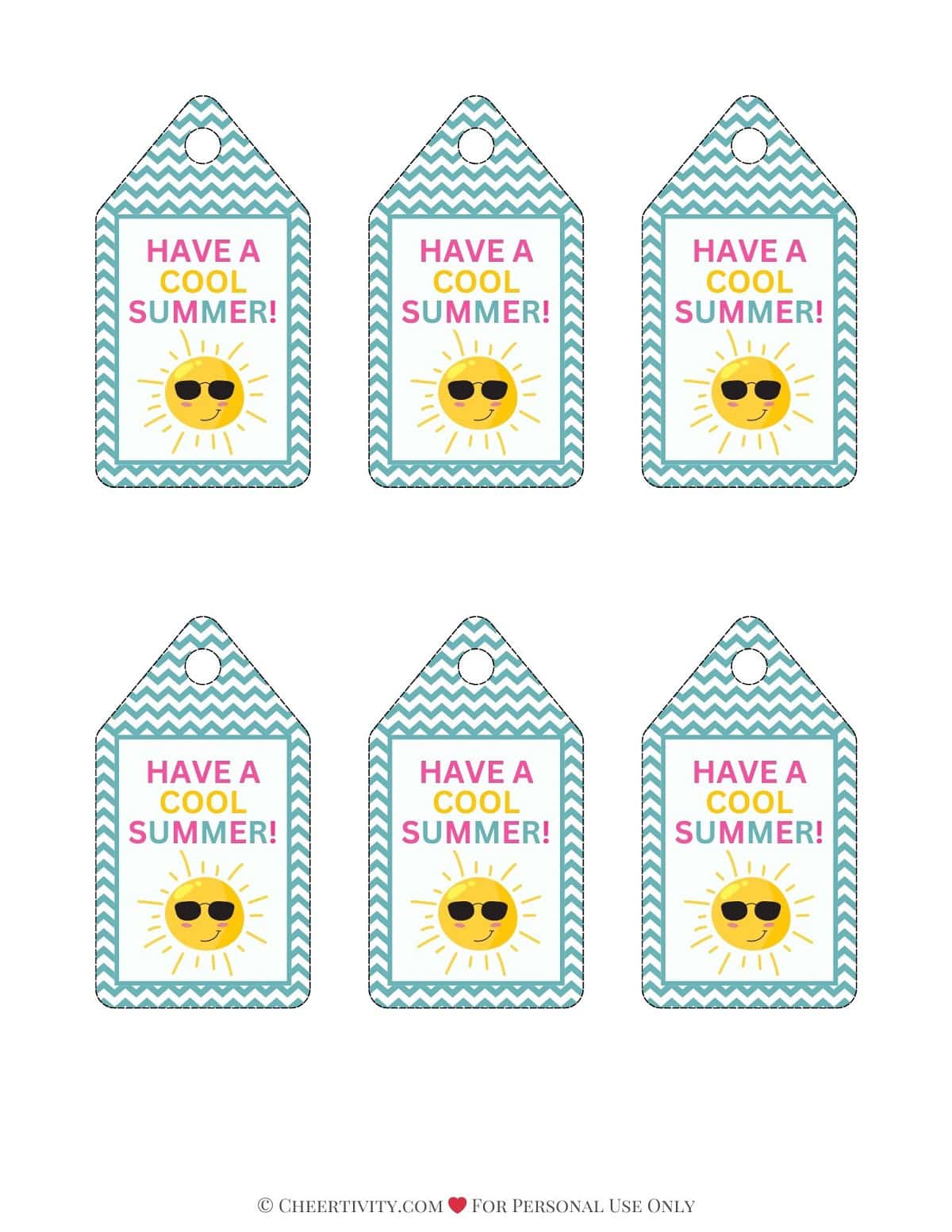 Free Printable Summer Gift Tags | Cheertivity