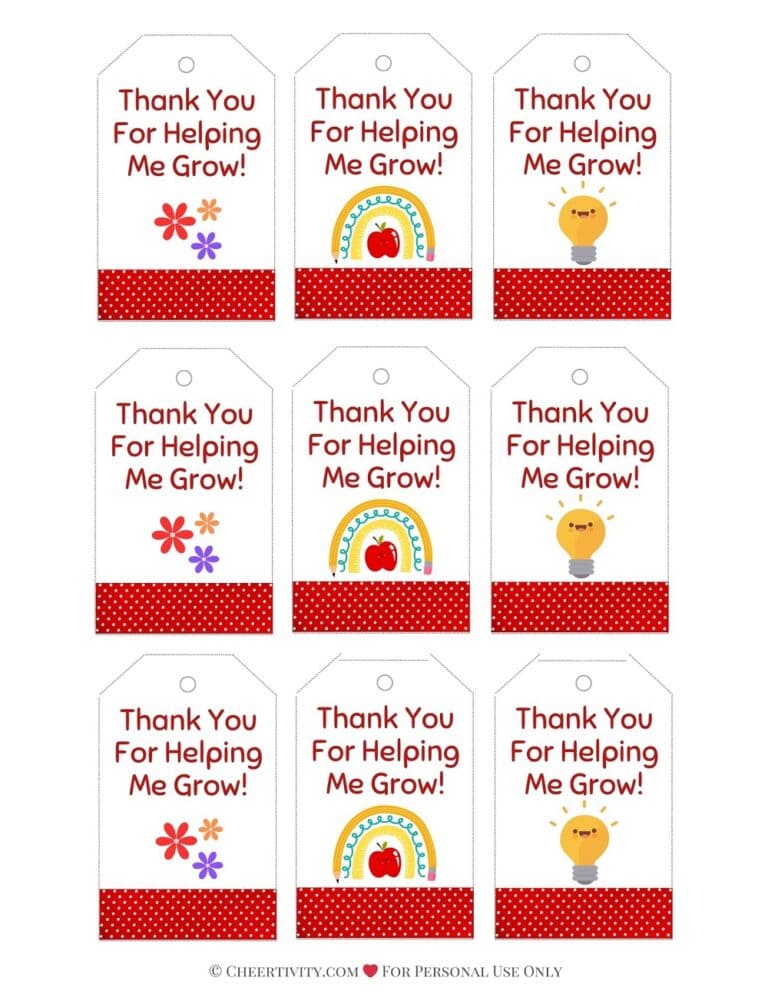 Free Printable Back To School Gift Tags | 1st Day of School Tags ...