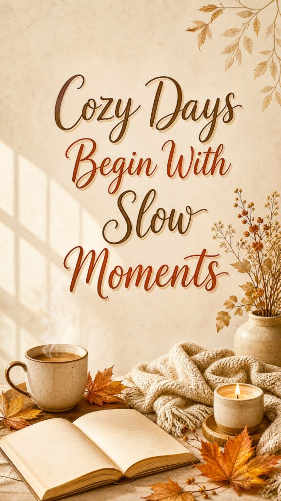Cozy Days Begin with Slow Moments Phone Wallpaper