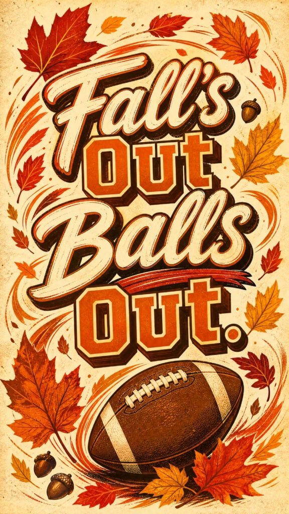 Fall's Out Balls Out Phone Wallpaper