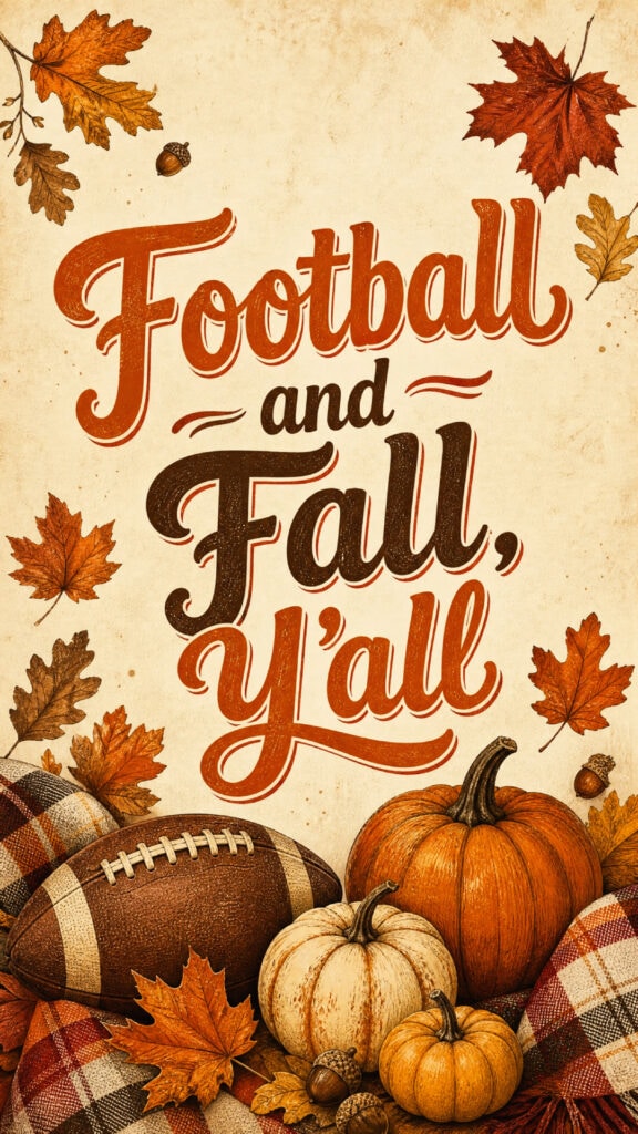 Football and Fall Y’all Phone Wallpaper
