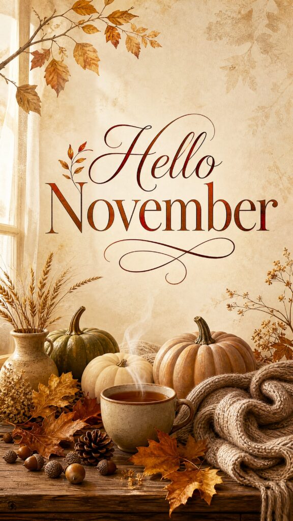 Hello November Phone Wallpaper