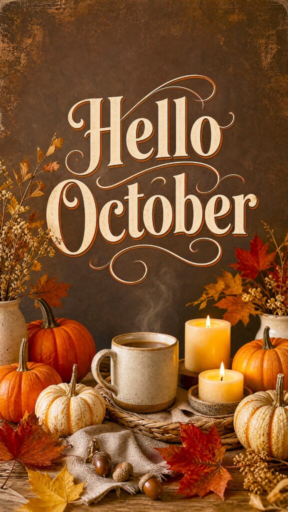 Hello October Phone Wallpaper