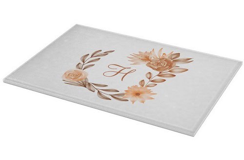 Monogrammed Autumn Cutting Board