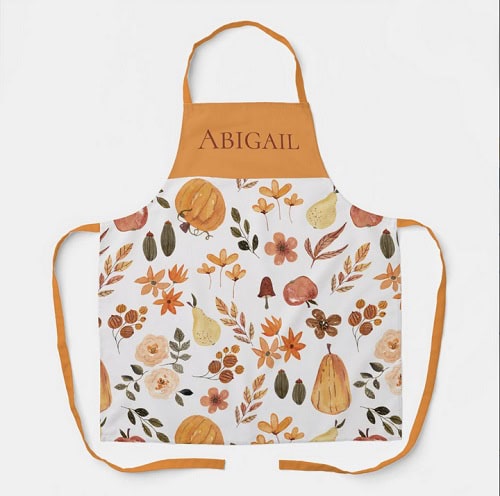 Personalized Fall Apron