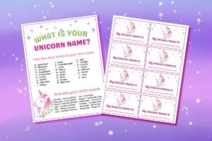 Printable What Is Your Unicorn Name