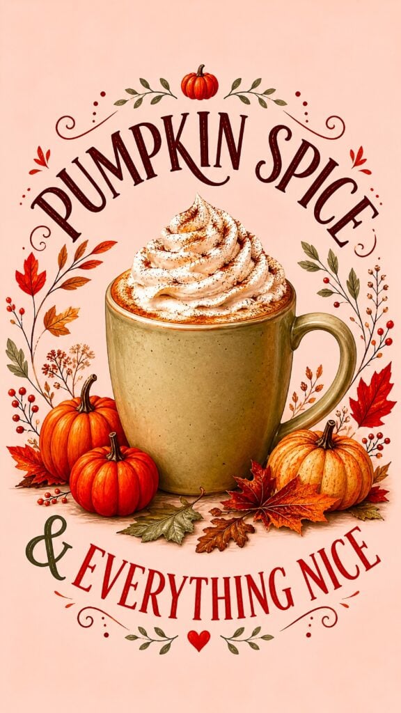 Pumpkin Spice and Everything Nice Phone Wallpaper