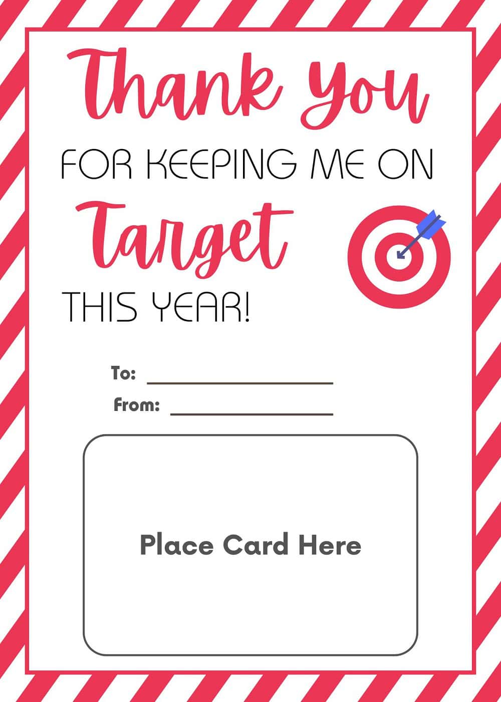 Thank you for keeping me on target