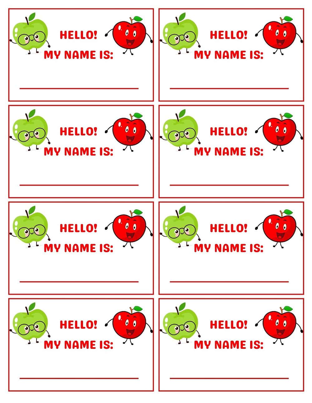 What's Your Apple Name Tags