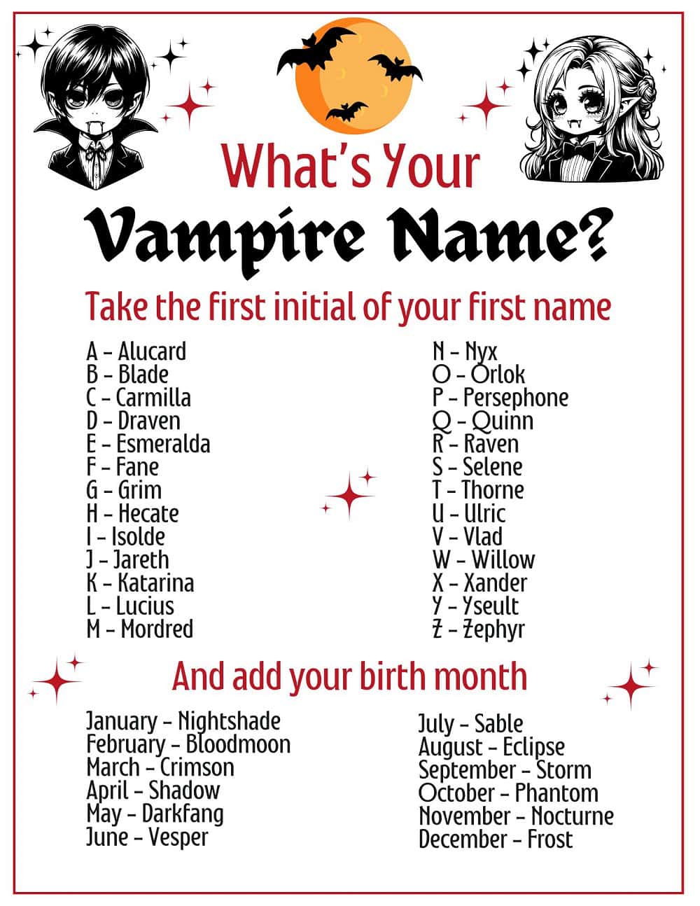 What's Your Vampire Name