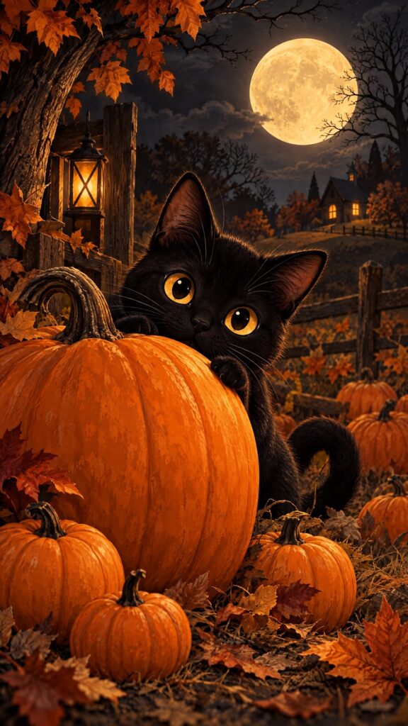 Black Cat Pumpkin Patch