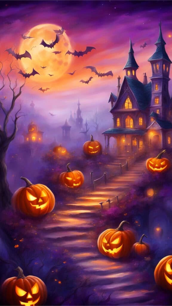 Halloween Haunted House Dark Purple Color Palette